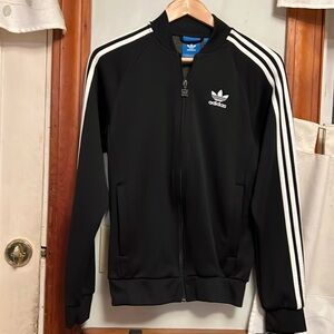 Adidas sipe up sweat shirt black